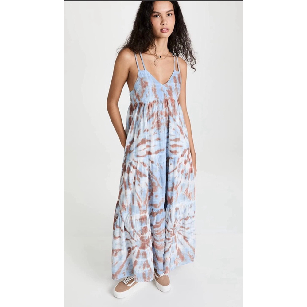 Young Fabulous & Broke YFB Patio Tie Dye Dress Size Small Vacation Travel Boho